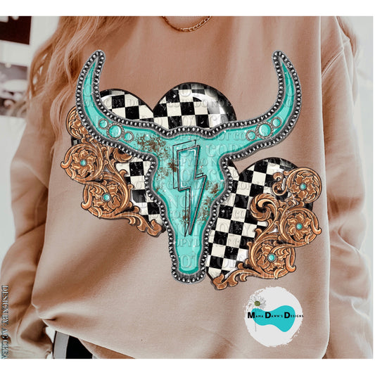 Turquoise Bull Skull